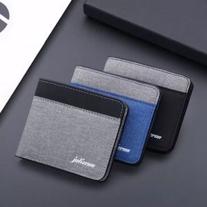 Canvas Men Wallet Black/blue/gray Card Holder Wallet Male Money Bag 2022 ID/phot